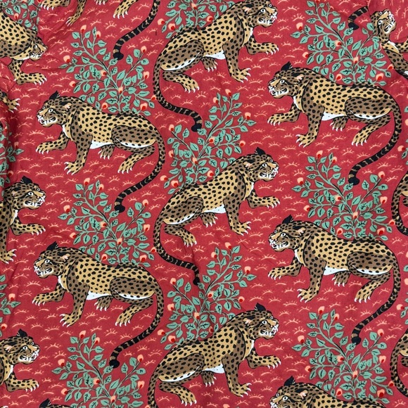 PrintFresh Cotton Pajama Short Set in Scarlet Bagheera Leopard Size Medium - Picture 13 of 13